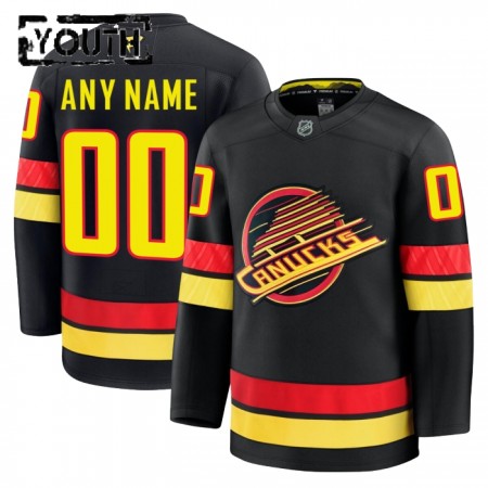 Vancouver Canucks tröja Customized Fanatics Premium 2024-25 Svart Tredje - NHL Tröjor Barn